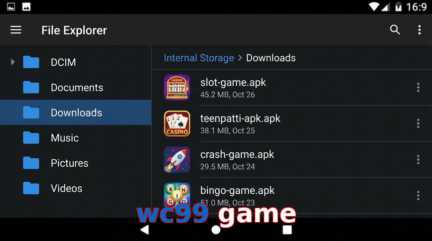 Main screen of Wc99 Game gameapk page for PK players